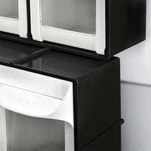 Load image into Gallery viewer, SHUTER Plastic Tilt Out Storage Bins for Parts, Tools, Arts, Crafts and Sewing Supplies Organization, 8 Tip Out Bins as Garage Storage cabinets, Black, FO-308-BK