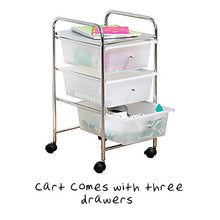 Load image into Gallery viewer, Honey-Can-Do 3-Drawer Plastic Storage Cart on Wheels