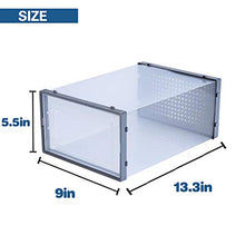 Load image into Gallery viewer, Shoe Storage Box 12 PCS Stackable Shoe Organizer Shoe Box Organizers Shoe Boxes Clear Plastic Stackable Sneaker Storage Shoe Containers with Drop Front