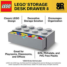Load image into Gallery viewer, Room Copenhagen, Lego Desk Drawer - Stackable Tabletop Storage - 12.4” x 6.2” x 4.5” - Brick 8, Stone Grey