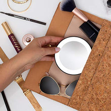 Load image into Gallery viewer, Zadro 15X Magnification Next Generation LED Lighted Suction Cup Mirror, Black, Silver Finish