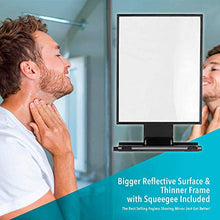 Load image into Gallery viewer, ToiletTree Products Deluxe Larger Fogless Shower Shaving Mirror with Squeegee, Large, Black