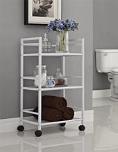 Load image into Gallery viewer, Ameriwood Home Marshall 3-Shelf Metal Rolling Utility Cart, White