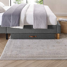 Load image into Gallery viewer, MUSEHOMEINC Upholstered Solid Wood Under Bed Storage Drawer with 4-Wheels for Bedroom/Leather Handle,Wooden Underbed Storage Organizer,Suggested for Twin and Full Size Platform Bed