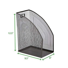 Load image into Gallery viewer, Mind Reader JMAG2-BLK 2 Piece Jumbo, Mesh Holder, Office Desk Accessories Decorative File Box, Sturdy Magazine Organizer, Black