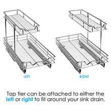 Load image into Gallery viewer, Richards Homewares, Pull Out Drawer Kitchen/Vanity Under Sink Storage Slide Organizer 11" W x 21" D x 14-1/2"H, Requires at Least 12 1/2" Cabinet Opening, Chrome