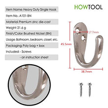 Load image into Gallery viewer, HowTool A101 Single Prong Robe Hook with Screws Brass, 12 Pack
