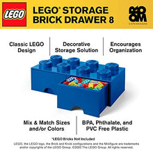 Load image into Gallery viewer, Room Copenhagen LEGO Brick Drawer, 8 Knobs, 2 Drawers, Stackable Storage Box, Bright Blue (40061731)