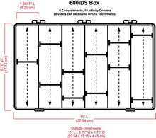 Load image into Gallery viewer, ArtBin 600 IDS Box with Dividers - Shatter Proof Art & Craft Storage Box, 11 x 6.5 x 1.75 in., Translucent
