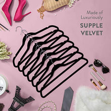 Load image into Gallery viewer, Zober Non-Slip Velvet Hangers - Suit Hangers (50-pack) Ultra Thin Space Saving 360 Degree Swivel Hook Strong and Durable Clothes Hangers Hold Up-To 10 Lbs, for Coats, Jackets, Pants, & Dress Clothes