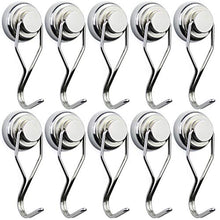 Load image into Gallery viewer, BAVITE Swivel Swing Magnetic Hook New Upgraded, 60LB (10 Pack)Refrigerator Magnetic Hooks ,Strong Neodymium Magnet Hook, Perfect for Refrigerator and Other Magnetic Surfaces,67.5mm(2.66in) in Length