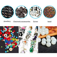 Load image into Gallery viewer, HappyHapi Plastic Jewelry Organizer Box, 6 Pack 15 Little Grids Plastic Bead Storage Container with Removable Dividers for Earring, Art and Crafts, 6.8 x 3.8 x 0.84 Inch