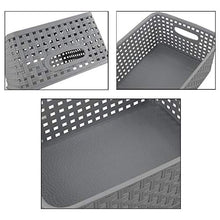Load image into Gallery viewer, Teyyvn Plastic Storage Basket, 10.03" x 7.59" x 4.09", Pack of 6, Gray