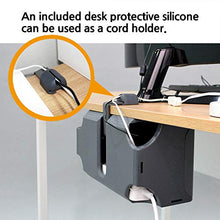 Load image into Gallery viewer, TAP-UP Cable Box, Desk Mounted Cable Management Box, Cord Organizer - Easy to Install Without Drilling Any Holes to Your Desk (Gray)