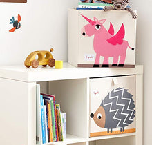 Load image into Gallery viewer, 3 Sprouts Cube Storage Box - Organizer Container for Kids & Toddlers, Unicorn