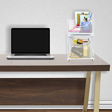 Load image into Gallery viewer, Sorbus Cabinet Organizer Set—Mesh Storage Organizer with Pull Out Drawers—Ideal for Countertop, Cabinet, Pantry, Under the Sink, Desktop and More (White Two-Piece Set)