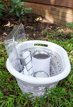 Load image into Gallery viewer, Camco White/Taupe Collapsible Utility/Laundry Basket – Perfect for Homes, Boats, and RVs – Easy Grip Carrying Handles - Foldable for Compact Storage,small - 51951