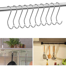 Load image into Gallery viewer, Heavy Duty S Hooks, Stainless Steel S Shaped Hooks for Hanging Kitchenware Pan Pots Utensils Closet Clothes Bags Towels Plants Kitchen Hooks Hanger, 3 inch(10 PCS)