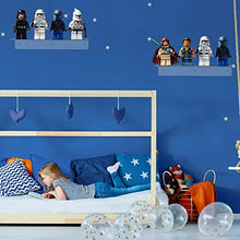 Load image into Gallery viewer, 8 Pieces 14 Inch Acrylic Floating Shelf, Invisible Wall Mounted Display Organizer Ledge Book Shelf for Living Room, Office, Bedroom, Bathroom, Kitchen (Clear)