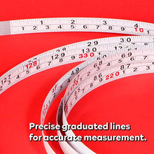 Load image into Gallery viewer, XFasten Tape Measure with Adhesive Back, 0.5-Inch x 12-Feet (2-Pack) Left to Right Peel and Stick Measuring Ruler Tape for Workbench, Woodworking, Sewing; Sticky Self-Adhesive Metal Measuring Tape