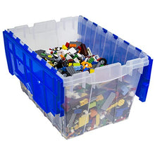 Load image into Gallery viewer, Akro-Mils 66486CLDBL 12-Gallon Plastic Storage KeepBox with Attached Lid, 21-1/2-Inch by 15-Inch by 12-1/2-Inch, Semi Clear