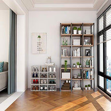 Load image into Gallery viewer, Amzdeal Large Shoe Storage Boxes 6 Pcs | Clear Plastic Stackable Shoe Organizer with Lids, Space Saver Foldable Shoe Box Bin, Front Opening Sneaker Shoe Holder Container Box, Fit up to US Size 12