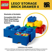 Load image into Gallery viewer, Room Copenhagen LEGO Brick Drawer, 8 Knobs, 2 Drawers, Stackable Storage Box, Bright Blue (40061731)
