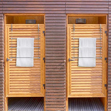 Load image into Gallery viewer, MyGift Over-The-Door 3 Tier Bathroom Towel Bar Rack with Chrome-Plated Finish