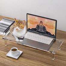 Load image into Gallery viewer, NIUBEE Monitor Stand, Acrylic Computer Monitor Stand Riser, Desk Organizer, Stable Construction, Perfect for Computer Monitor Laptop iMac Printer TV Screen.(20x7.5in)