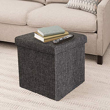 Load image into Gallery viewer, Seville Classics Foldable Storage Footrest Toy Box Coffee Table Chest Ottoman, 1-Pack, Modern Gray