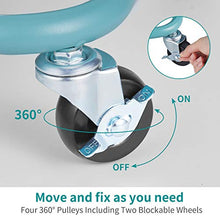 Load image into Gallery viewer, alvorog 3-Tier Rolling Utility Cart Storage Shelves Multifunction Storage Trolley Service Cart with Mesh Basket Handles and Wheels Easy Assembly for Bathroom, Kitchen, Office (Blue)