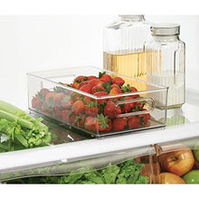 Load image into Gallery viewer, iDesign Plastic Portable Deep Storage Bin with Handles for Organizing Refrigerator, Freezer, Pantry, BPA-Free, Clear