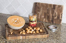 Load image into Gallery viewer, Lipper International Teak Wood End Grain Kitchen Chopping Block and Cutting Board, Small, 12" x 8" x 1-1/4"