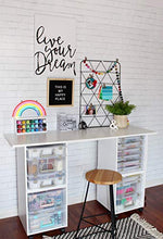 Load image into Gallery viewer, ArtBin 6855SC Super Satchel Cube - 15.5 x 16.75 x 15.625 in. Arts and Crafts Supply Storage with Pre-Drilled Holes, 6 Rail Set, Customizable, White