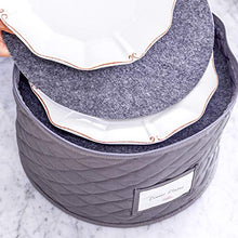 Load image into Gallery viewer, Quilted China Storage Containers - Padded 5-Piece Dish and Cup Storage Set for Organizing, Protecting or Transporting Your Cherished Dinnerware