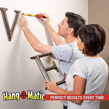 Load image into Gallery viewer, Hang-O-Matic All-in-One Picture Hanging Tool, Picture Hanger, Picture Frame Level Ruler, Perfect to Hang Pictures, Mirrors, TVs, and Shelves
