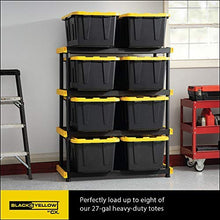 Load image into Gallery viewer, Original Black & Yellow 4-Tier Storage Shelving Unit, Indoor/Outdoor