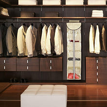 Load image into Gallery viewer, Ziz Home Hanging Closet Organizer with Zipper | 6 Shelves 12”x 12” 48" Closet Organizers and Storage Hanging Sweater Organizer for Closet Storage Hanging Clothes Sweater Shoe Storage Shelf