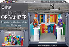Load image into Gallery viewer, Expandable Under Sink Organizer and Storage I Bathroom Under the Sink Organizer Kitchen Under Sink Shelf I Cleaning Supplies Organizer Under Sink Storage I EXPANDABLE HEIGHT DEPTH & WIDTH