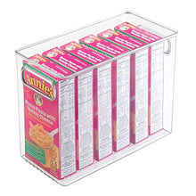 Load image into Gallery viewer, mDesign Tall Plastic Kitchen Pantry Cabinet, Refrigerator or Freezer Food Storage Bin with Handles - Organizer for Fruit, Yogurt, Snacks, Pasta - Food Safe, BPA Free - 10" Long - Clear