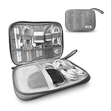 Load image into Gallery viewer, Toolbay Electronic Cable Organizer Bag for Hard Drives, Cables, Phone, USB, SD Card, Vapes, Cord Storage and Electronics Accessories, Grey