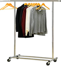 Load image into Gallery viewer, Simple Houseware Heavy Duty Clothing Garment Rack, Chrome