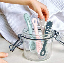 Load image into Gallery viewer, BEABA Second Stage Silicone Spoons for Self Feeding Babies, Silicone Suction Plate + Second Stage Ergonomic Baby Cutlery