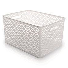 Load image into Gallery viewer, BINO Woven Plastic Storage Basket, X-Large (White)