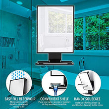Load image into Gallery viewer, ToiletTree Products Deluxe Larger Fogless Shower Shaving Mirror with Squeegee, Large, Black