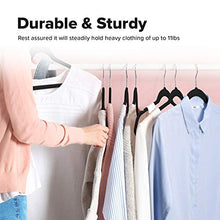 Load image into Gallery viewer, HOUSE DAY Black Velvet Hangers -60 Pack- Non Slip Felt Hangers Space Saving Clothes Hanger Velvet Hanger Heavy Duty Adult Hanger for Coat, Suit