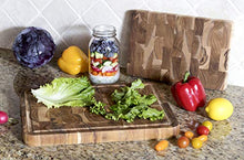 Load image into Gallery viewer, Lipper International Teak Wood End Grain Kitchen Chopping Block and Cutting Board, Small, 12" x 8" x 1-1/4"