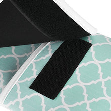 Load image into Gallery viewer, Bluecell Aqua Blue Quatrefoil Water-resistant Neoprene Curling Iron Holder Flat Iron Curling Wand Travel Cover Case Bag Pouch 15 x 5 Inches