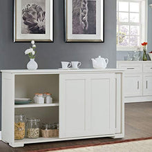 Load image into Gallery viewer, Costzon Kitchen Storage Sideboard, Antique Stackable Cabinet for Home Cupboard Buffet Dining Room (Cream White with Sliding Door)