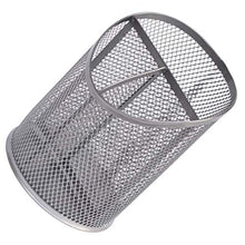 Load image into Gallery viewer, KESYOO Silver Round Steel Mesh Pen Container Pencil Cups Pencil Holder Desktop Storage Container for Home Office Desk Pen Organizer